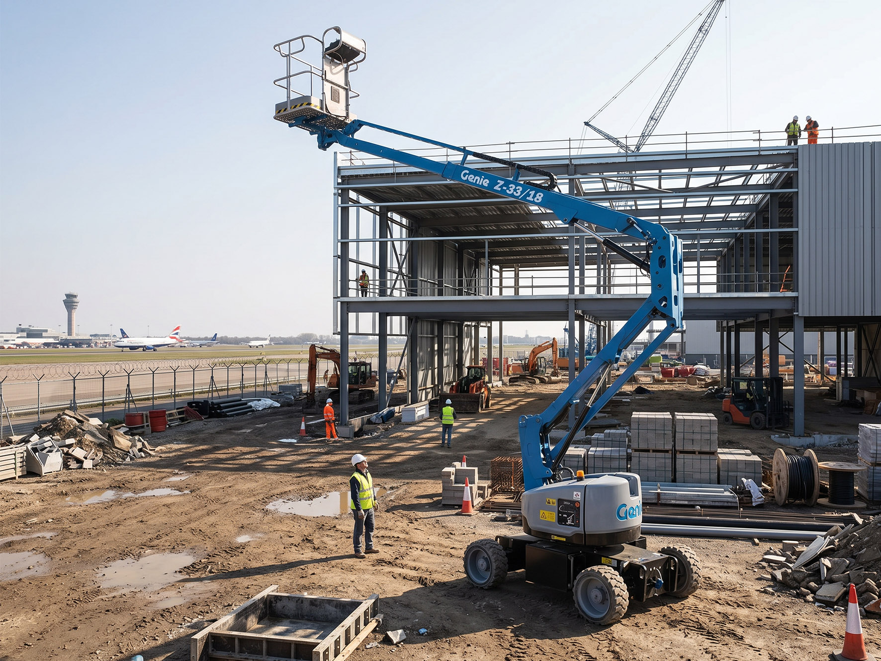 Wynajem podnośników Gliwice_0004_Elektryczny podnosnik przegubpwy